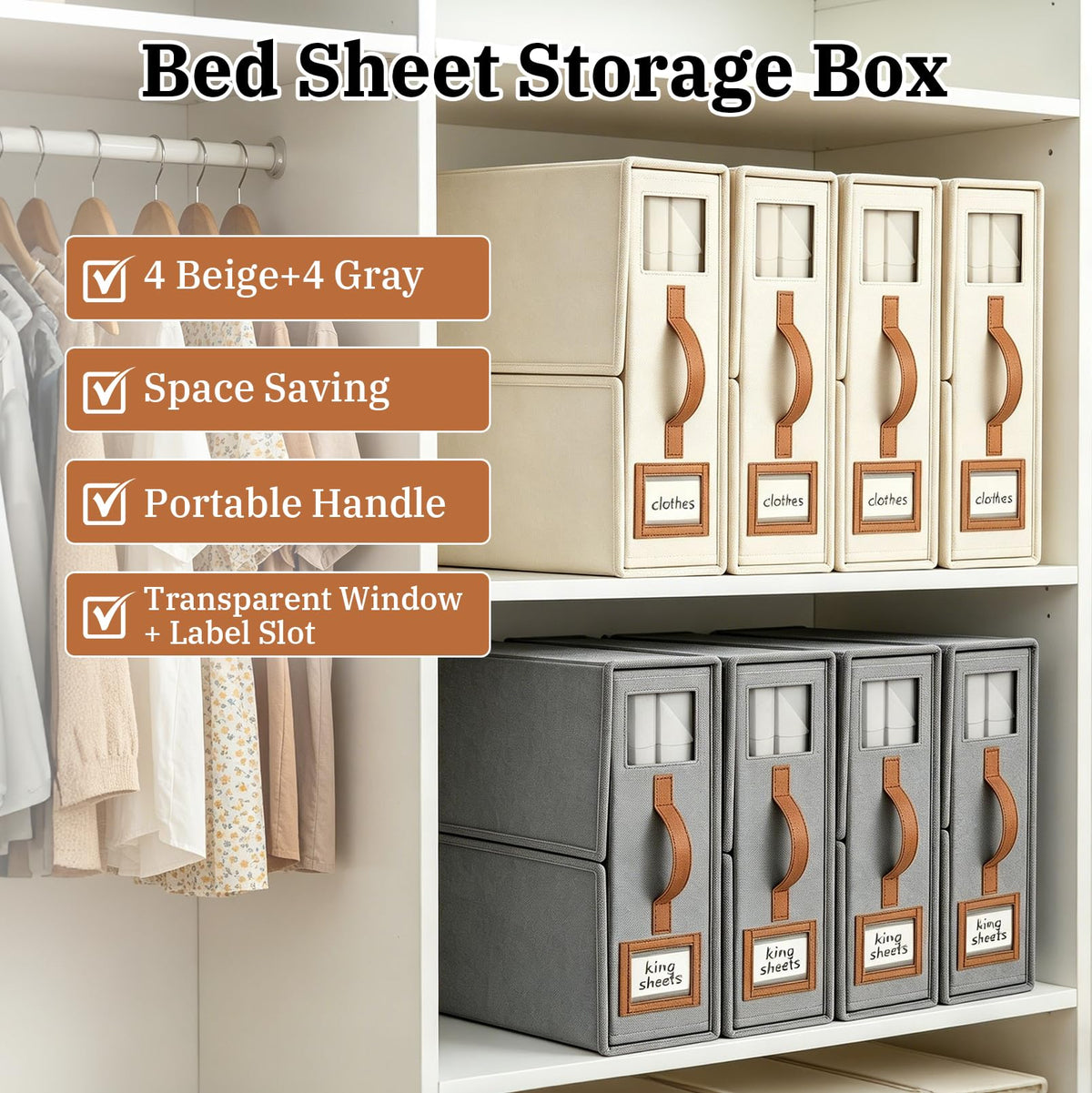 8 Pcs Bed Sheet Storage Box - image 2