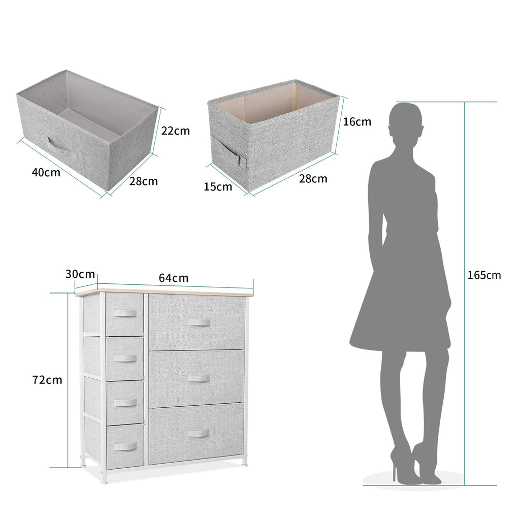 YITAHOME 7-Drawer Fabric Dresser – Storage Organizer with Steel Frame