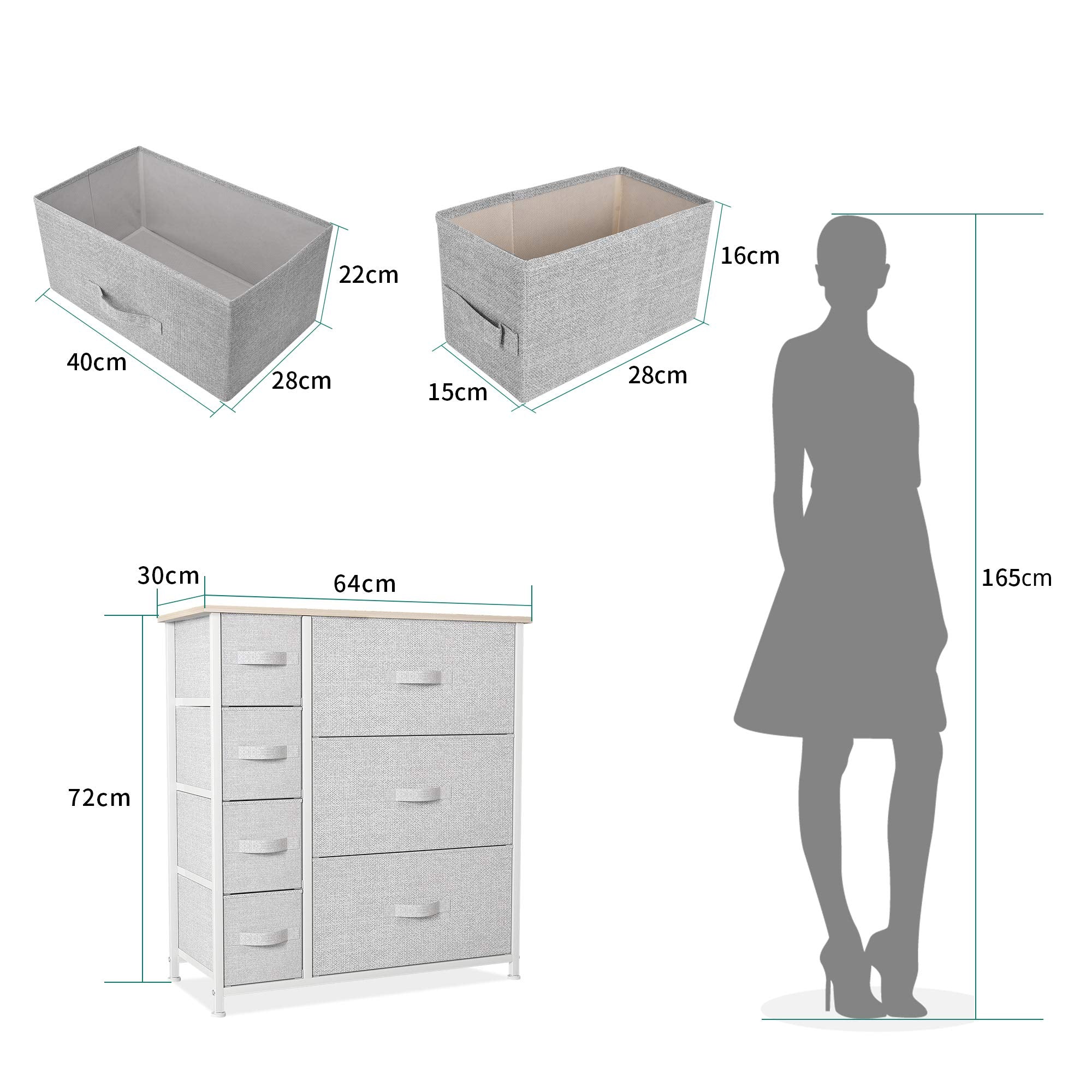 YITAHOME 7-Drawer Fabric Dresser – Storage Organizer with Steel Frame