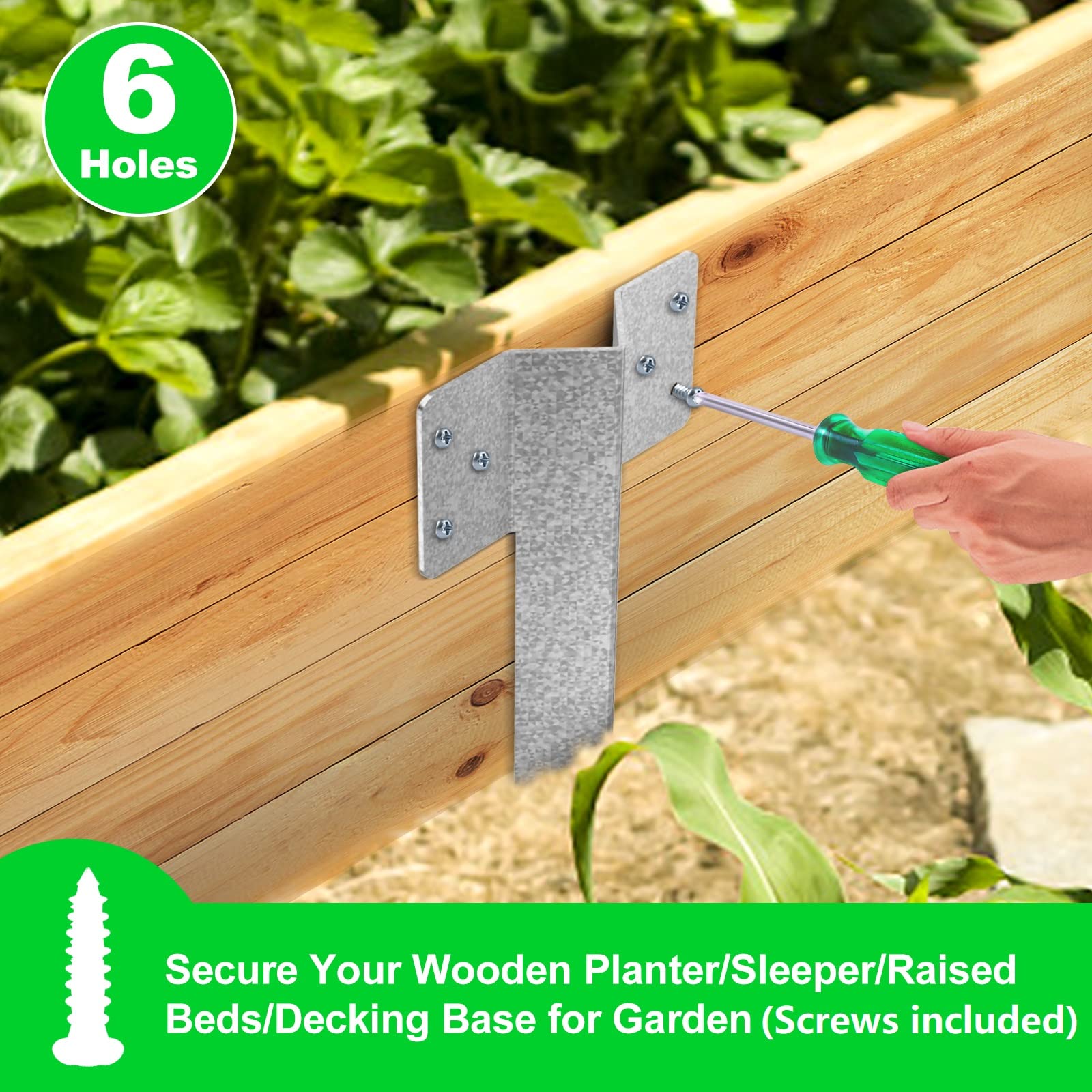 10-Pack Heavy Duty Galvalume Steel Railway Sleeper Brackets