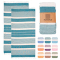 MOMOMUS 2-Pack XL Cotton Beach Towels – Ultra-Soft Fouta, Green 90x180cm