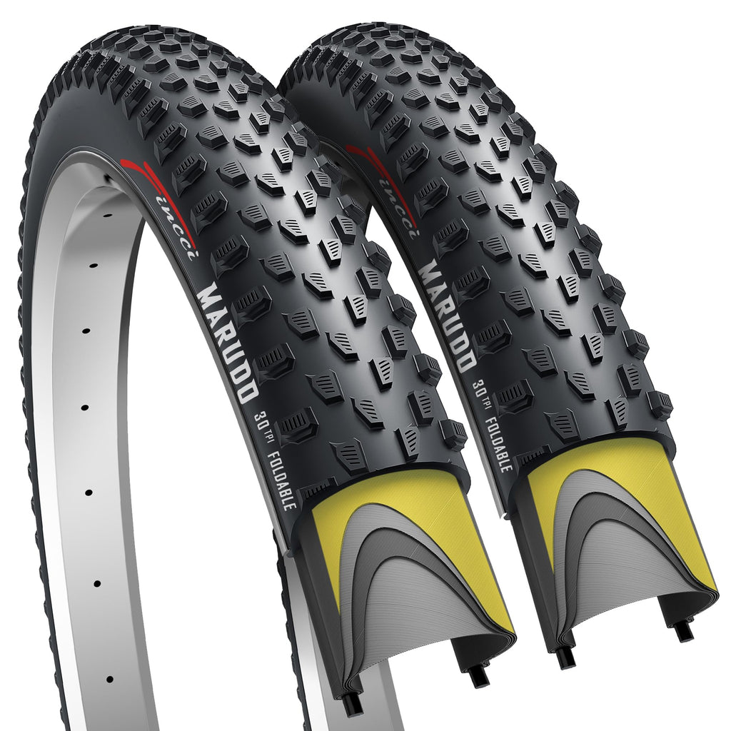 Fincci 29 x 2.1 MTB Tyres | Foldable Puncture Resistant Tires - Pair