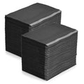 ATOMUS 125Pcs Disposable Tattoo Bibs – Waterproof 3-Layer Dental Mats, Black
