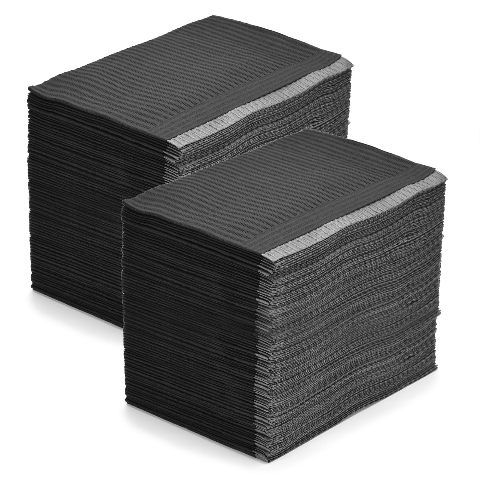 ATOMUS 125Pcs Disposable Tattoo Bibs – Waterproof 3-Layer Dental Mats, Black