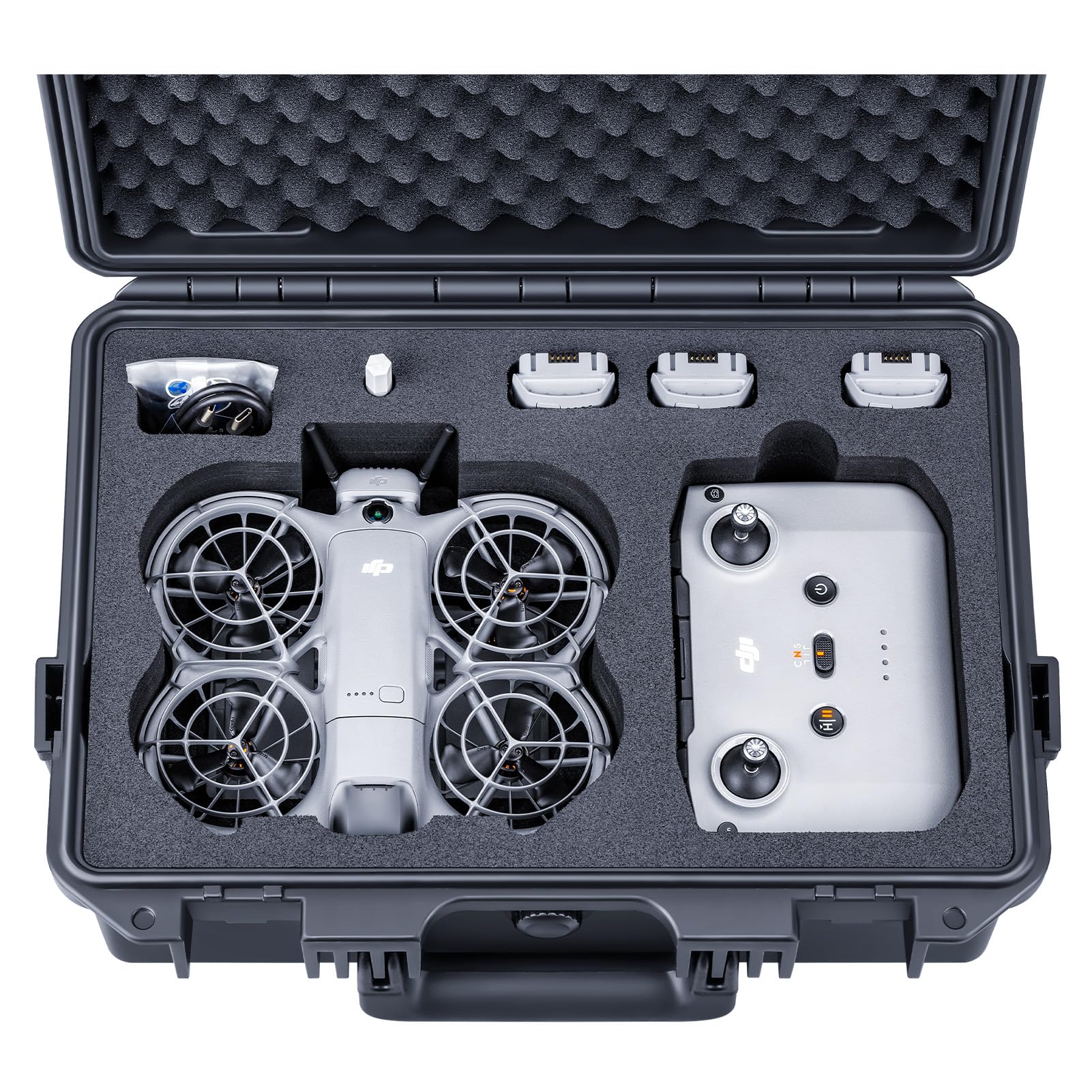 Lykus Titan N200 Waterproof Hard Case for DJI Neo - Fits 7 Batteries