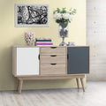 Timber Art Design Alford Sideboard – 2 Door 3 Drawer Storage in Sonoma Oak