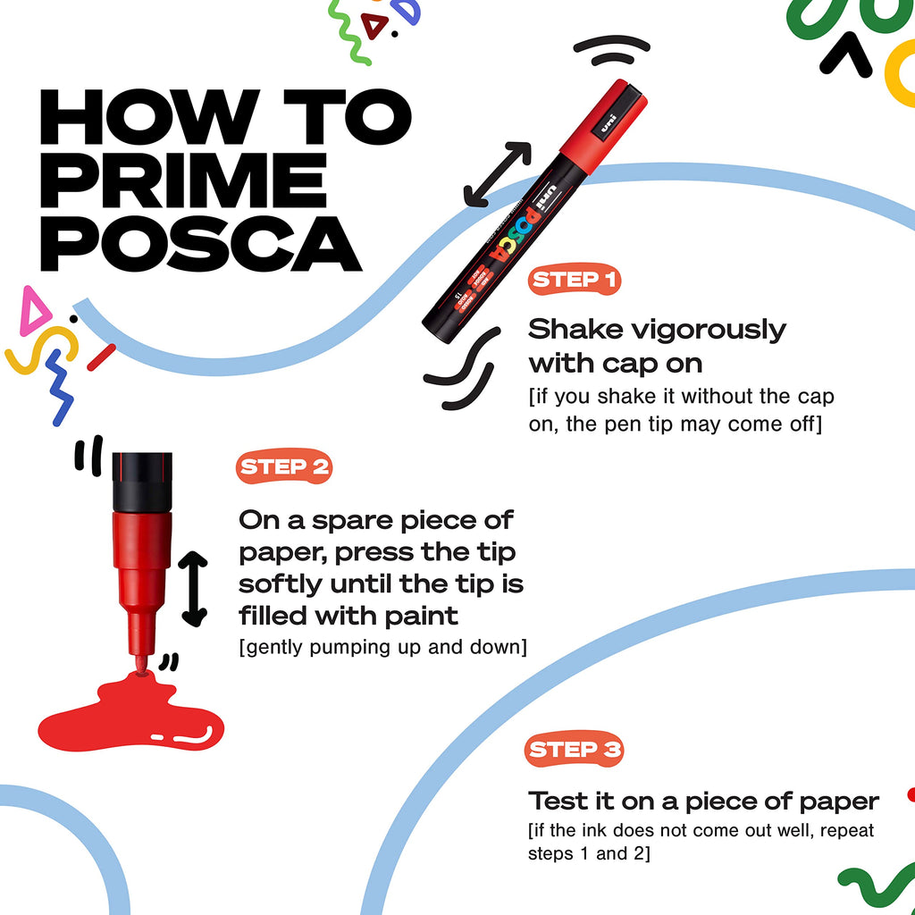 Posca MOP'R PCM-22 Paint Markers | XXL Round Tip Art Pens | Set of 8