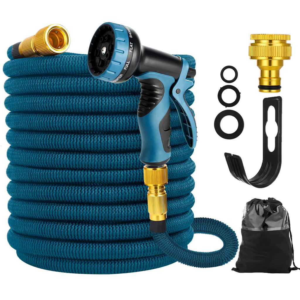Sylken Expandable Garden Hose | 150FT Flexible Pipe with 10-Function Spray
