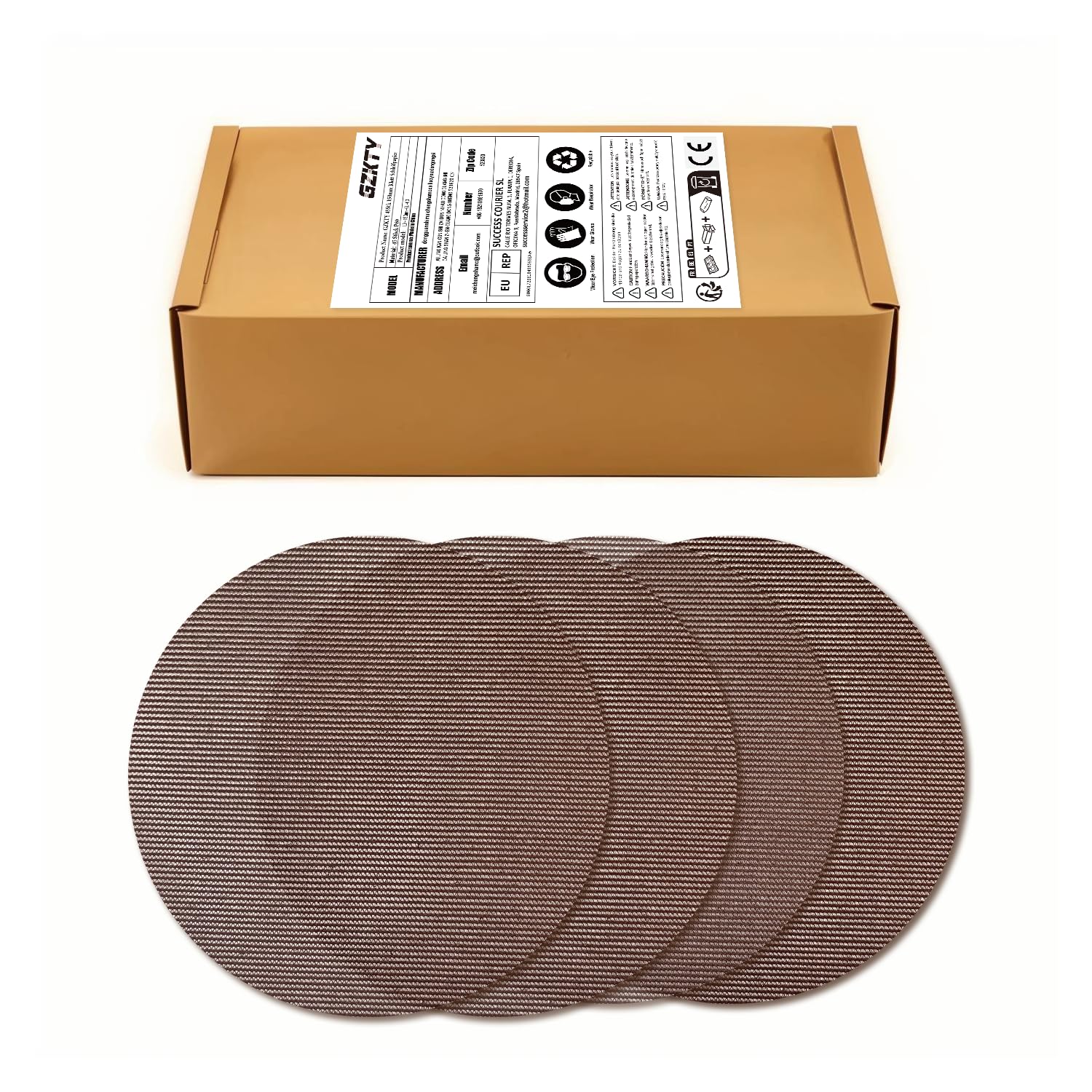 GZKTY 150mm Mesh Sanding Discs - 50 Pack Hook & Loop Grits 60-240