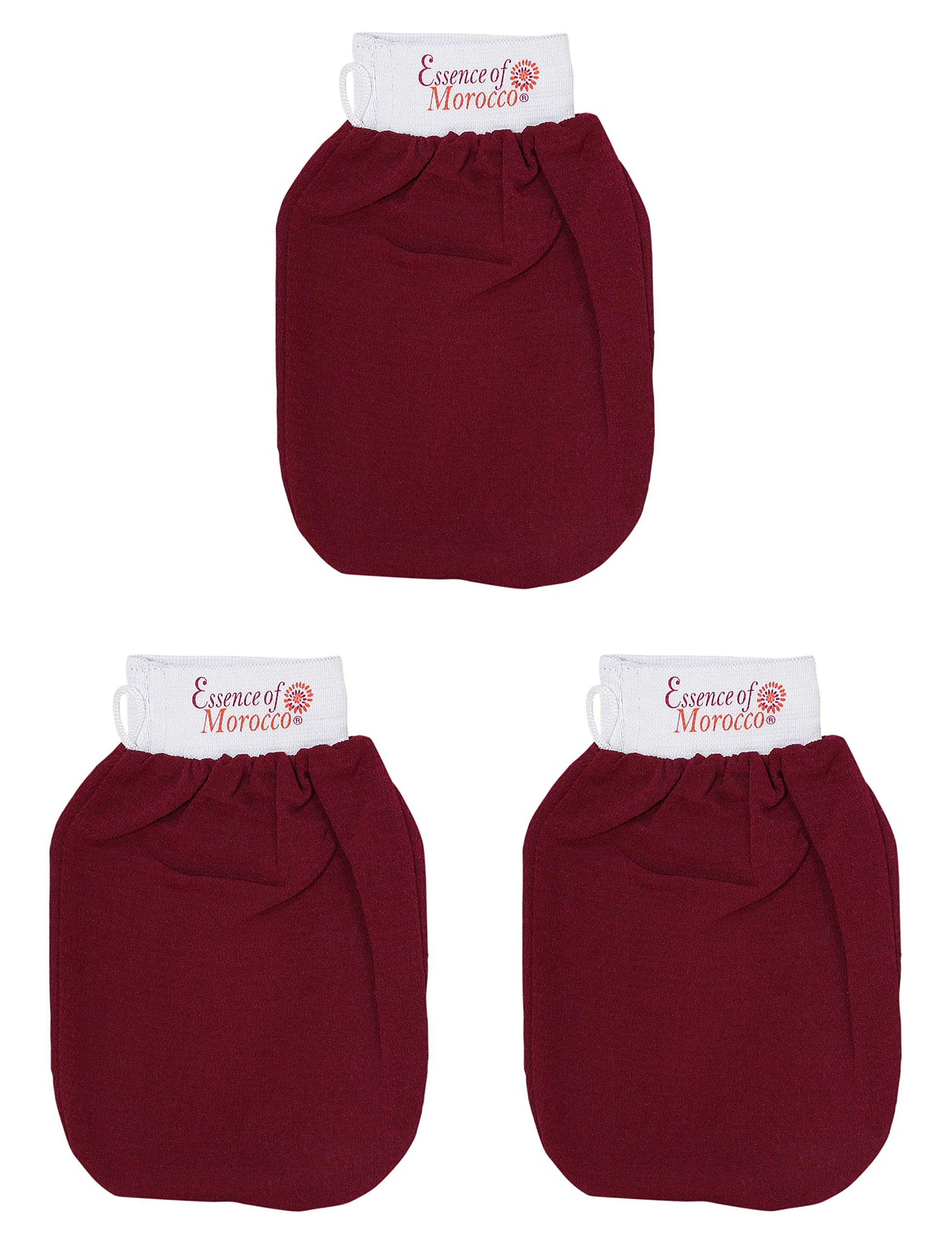 Moroccan Kessa Exfoliating Glove | Hammam Scrub Mitt - 3 Pack