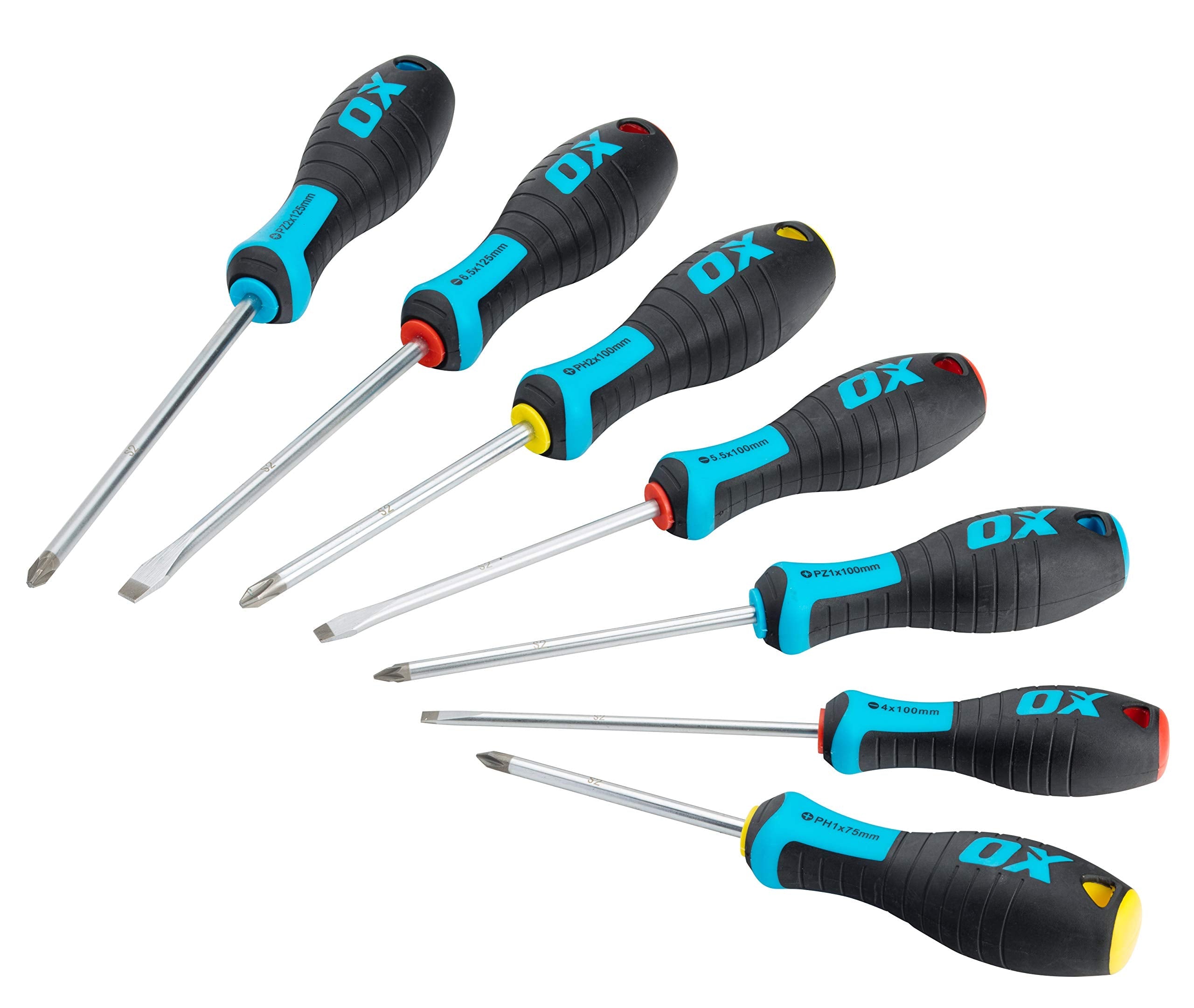 OX Pro 7 Piece Screwdriver Set | Professional Hand Tools - Card Box