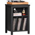 LELELINKY Record Player Stand with Vinyl Record Storage,Black - image 1