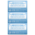 Dr. Bronner's Baby Unscented Pure-Castile Bar Soap, 5oz (Pack of 3)