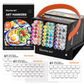 Shuttle Art 61 Colors Alcohol Markers | Dual Tip Art Pens with Case