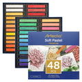 Artecho Soft Pastel Set of 48 – Premium Square Chalk with 4 Fluorescent Colors