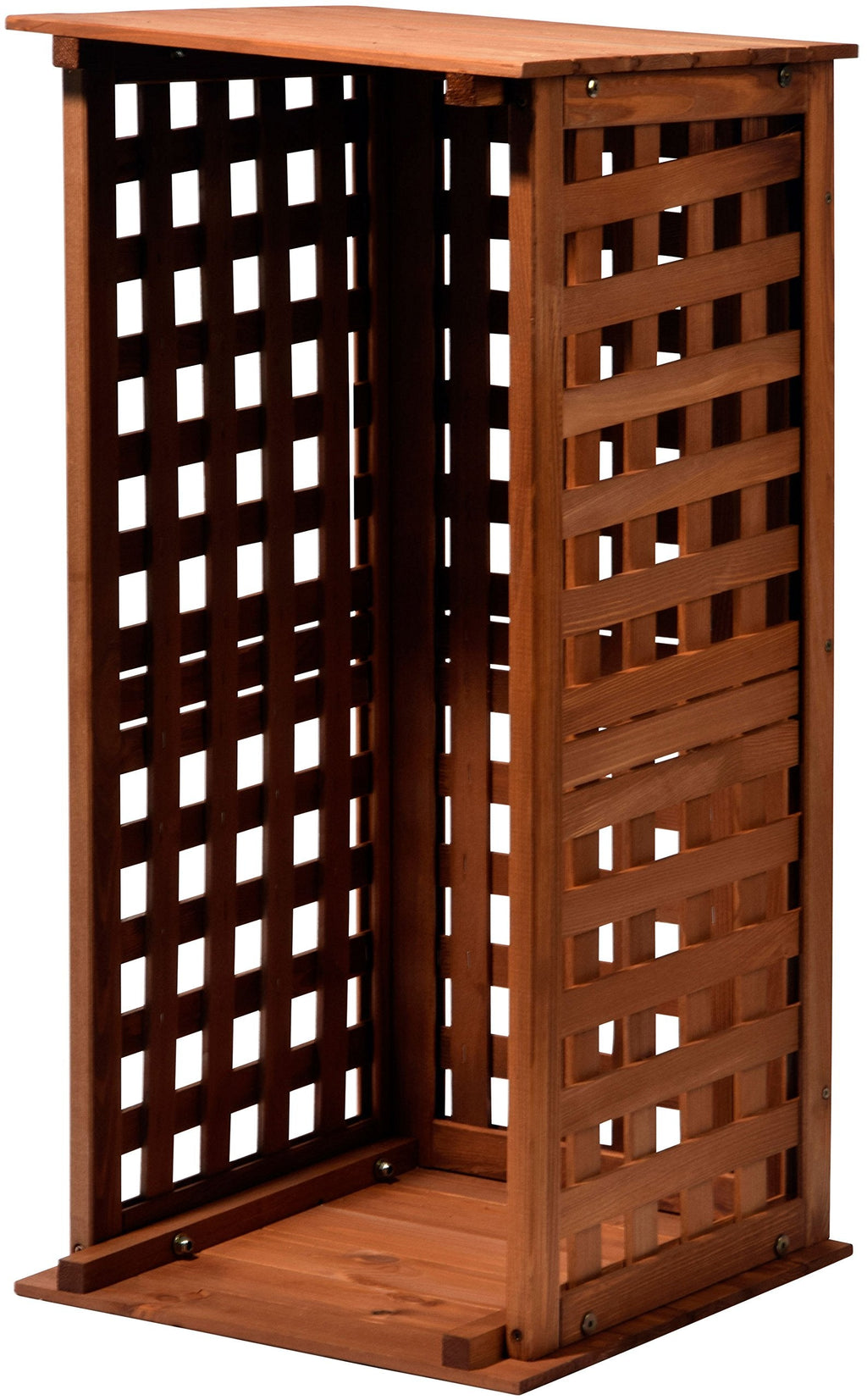 Dobar Green Label FSC Pine Wood Firewood Rack - Compact Log Shelter, Brown