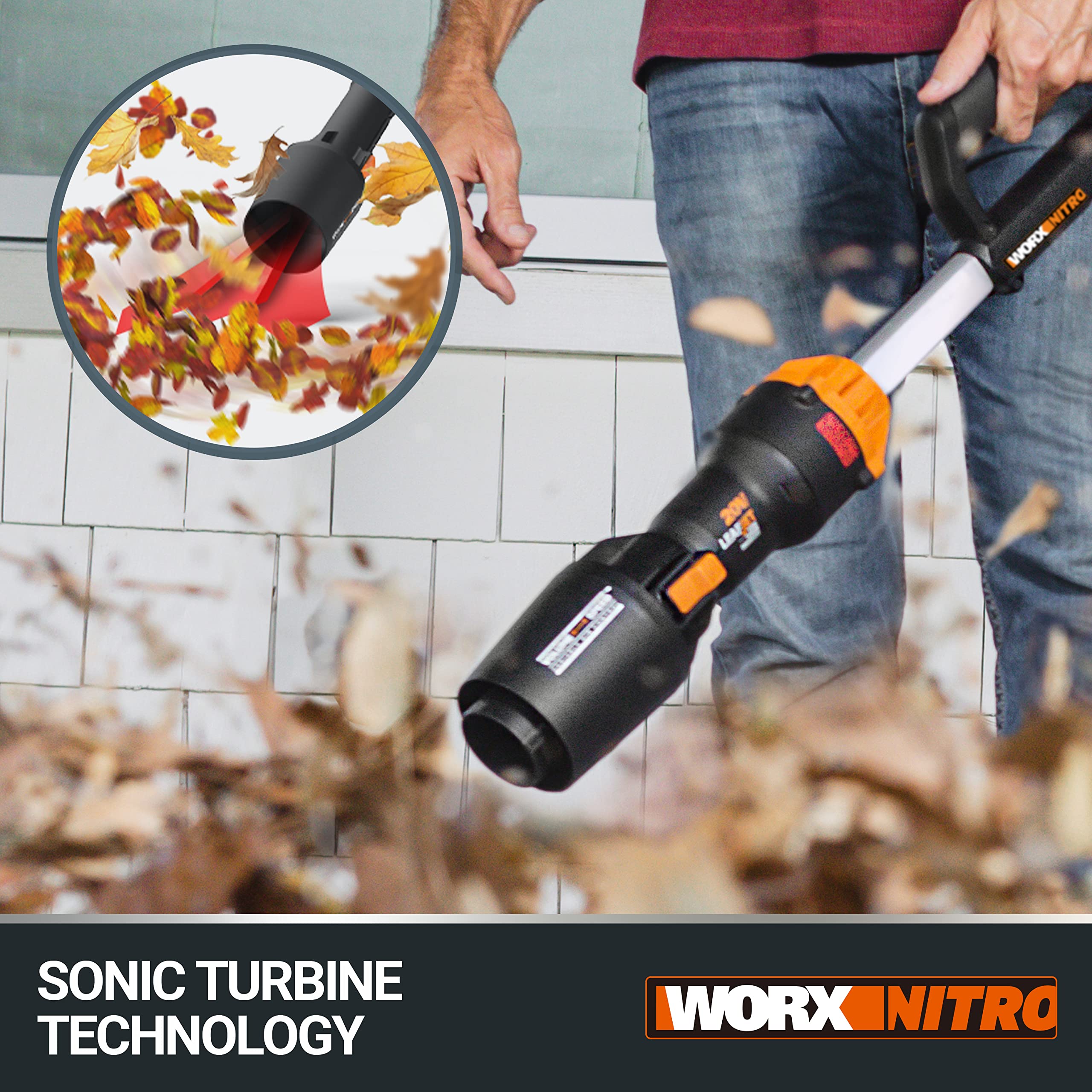 Worx Nitro 18V Cordless Leaf Blower | Brushless Motor | Bare Tool WG543E.9