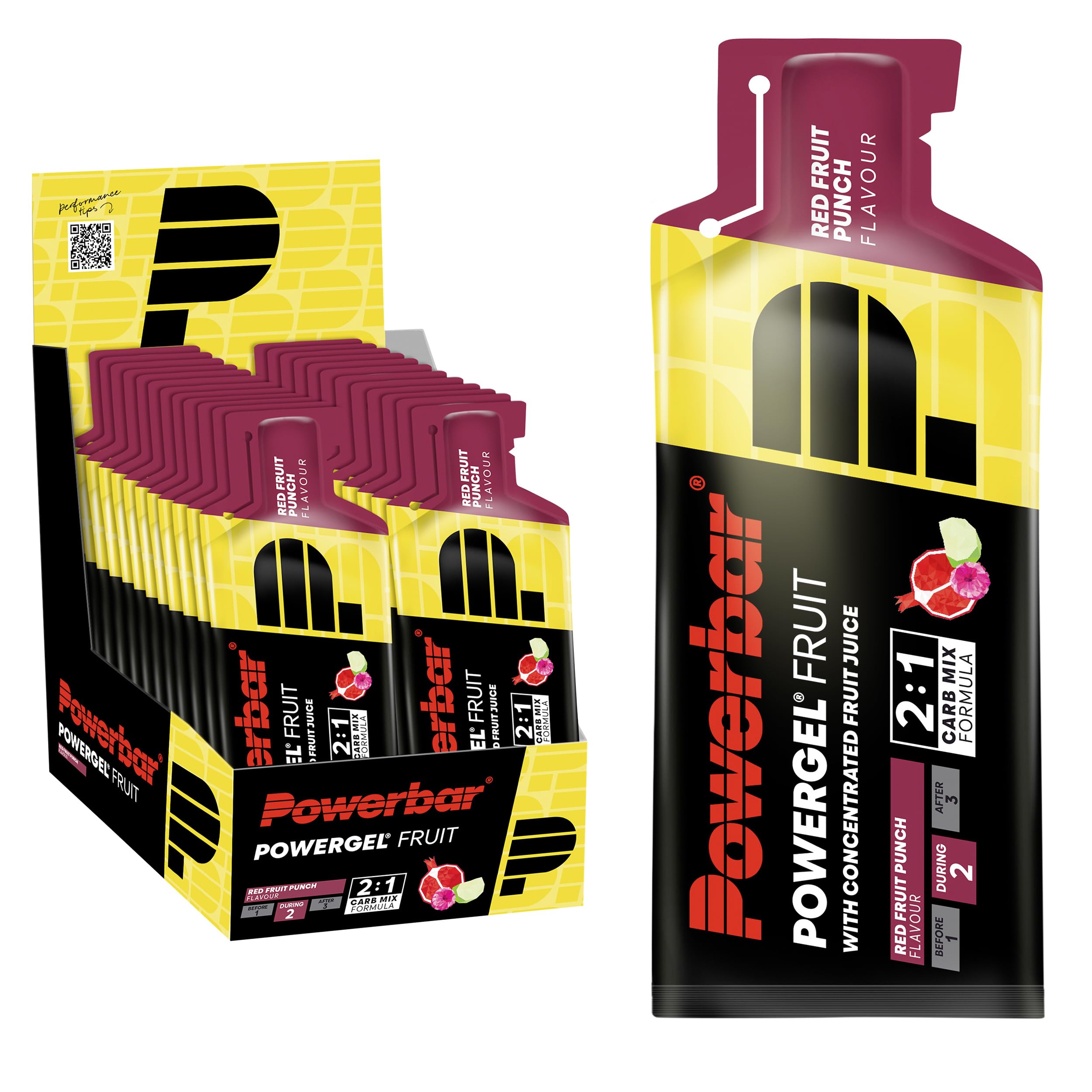 Powerbar PowerGel Energy Gel - Red Fruit Punch - 24 x 41g Pack