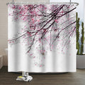 Xiaoterna Cherry Blossom Floral Shower Curtain | Waterproof Polyester