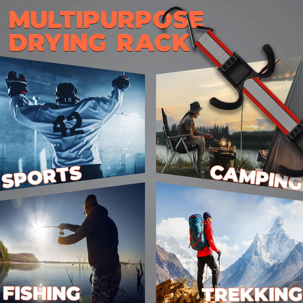 UTTY Portable Hockey Drying Rack – Hanging Gear Organizer for Sports & Camping