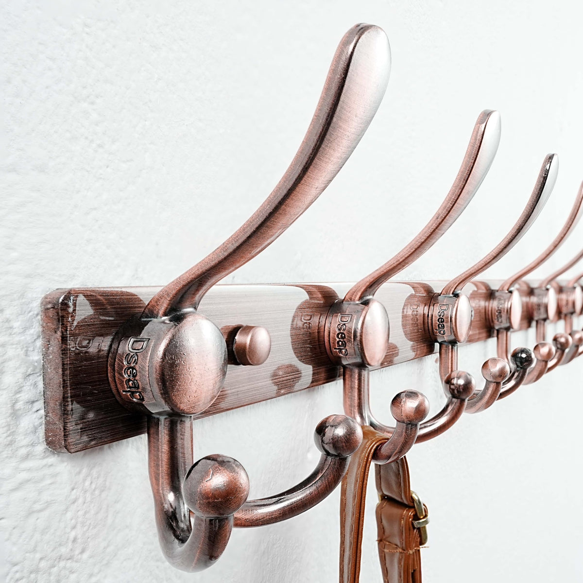 Dseap Coat Rack Wall Mount 94cm, Heavy Duty 2.5mm Base vs Flimsy 1mm, Double-Thick Solid Anti-Snap Hooks - image 2