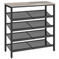 HOOBRO 5-Tier Shoe Rack – Industrial Metal Organizer for 20 Pairs