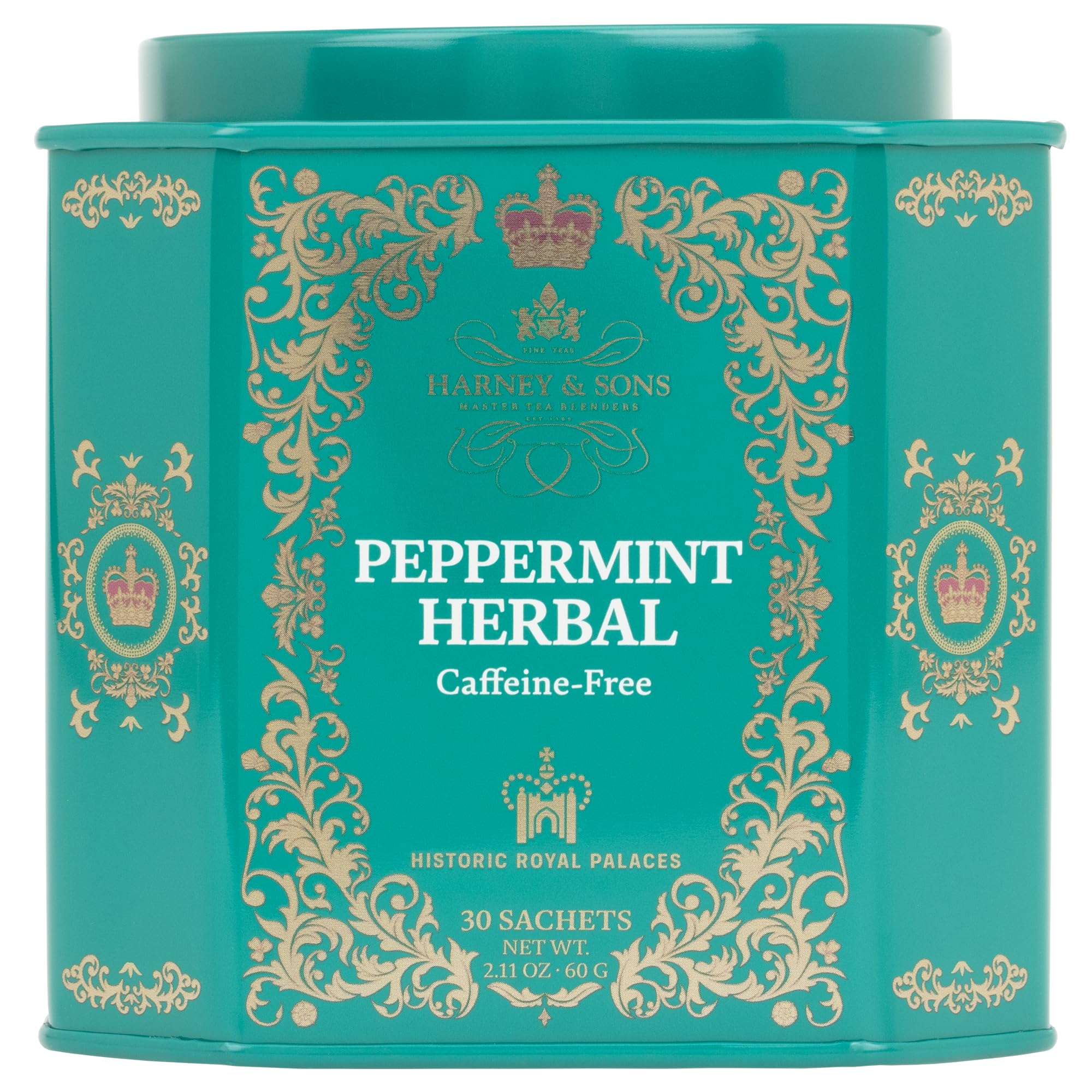 Harney & Sons Peppermint Herbal Tea – Caffeine-Free, 30 Sachets