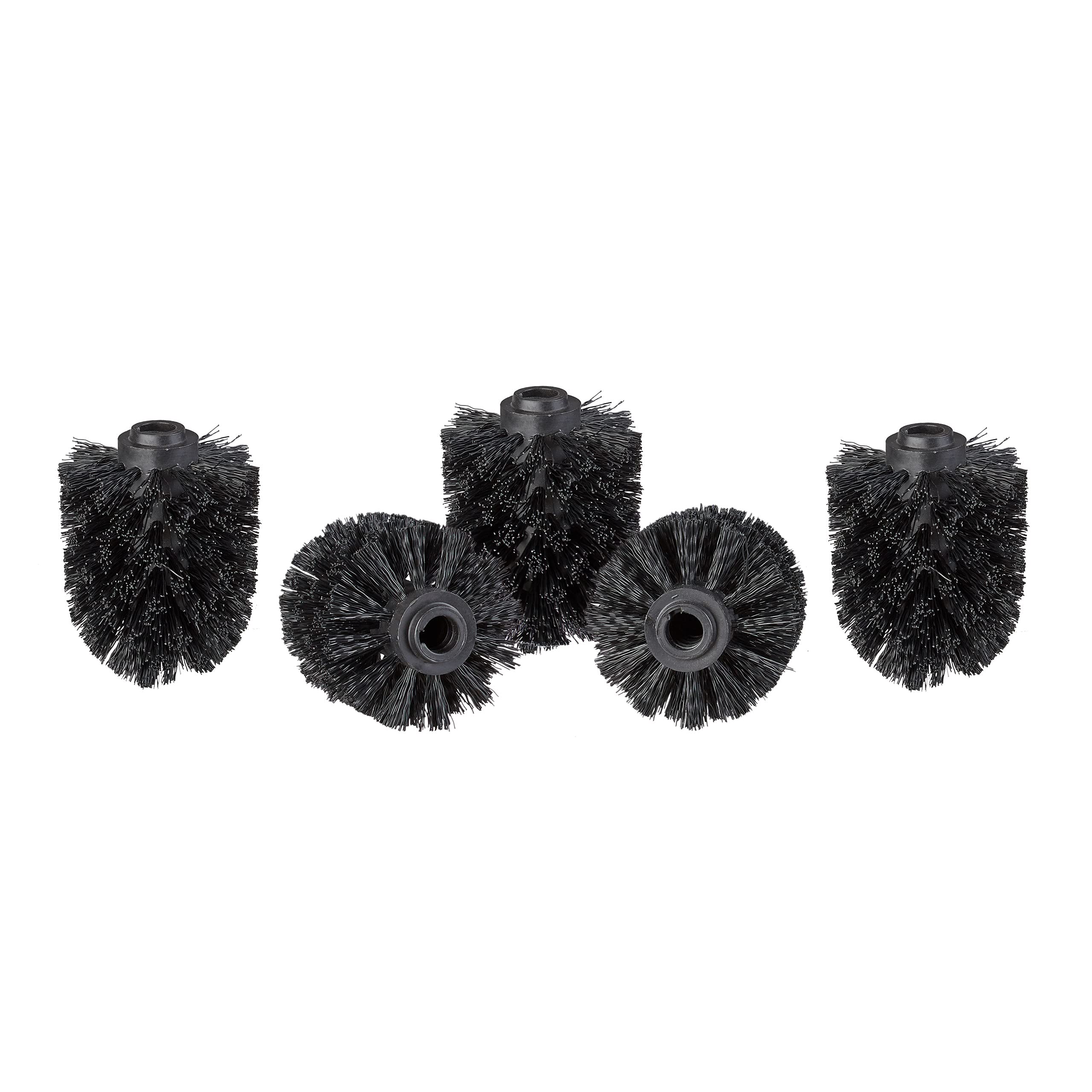 Relaxdays Toilet Brush Replacement Heads - Set of 5, 12mm Thread, Black