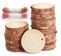 50 Pcs Natural Wood Slices – 6-7cm Unfinished Log Discs