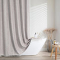Meioro Linen Fabric Boho Shower Curtain – Heavy Duty Farmhouse Bath Decor
