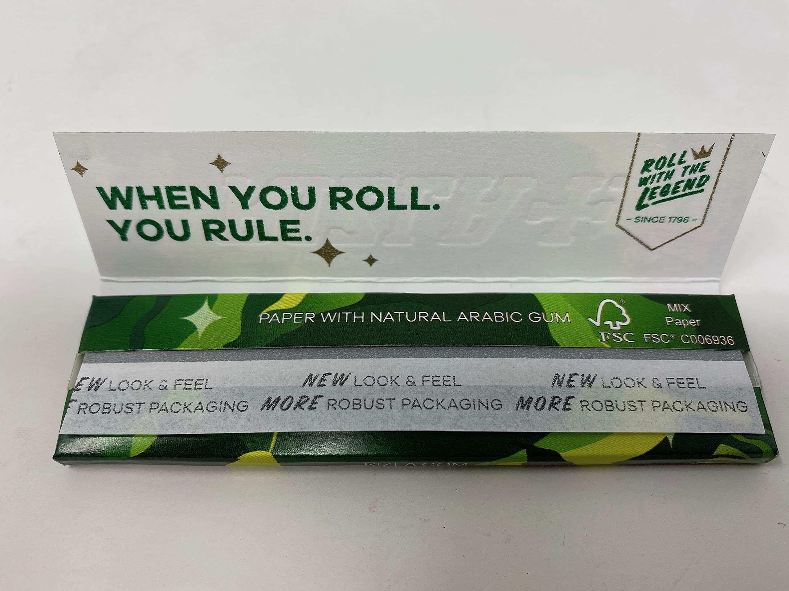 Rizla King Size Green Camouflage Rolling Papers | Full Box of 50