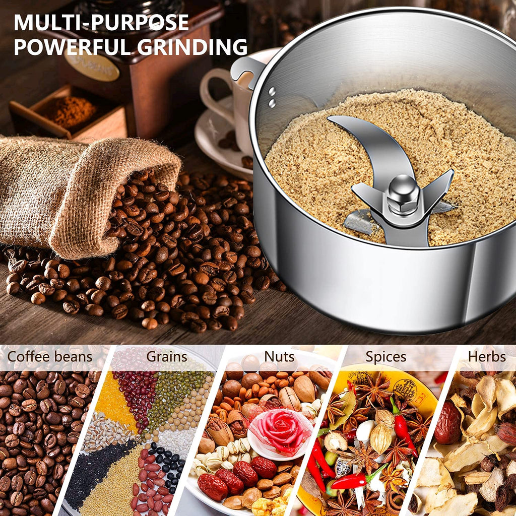 LEJIEYIN Electric Grain Grinder | 150g Stainless Steel 900W Spice Mill
