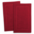 Hearth & Harbor 4-Piece Cotton Bath Mat and Washcloth Set – Red