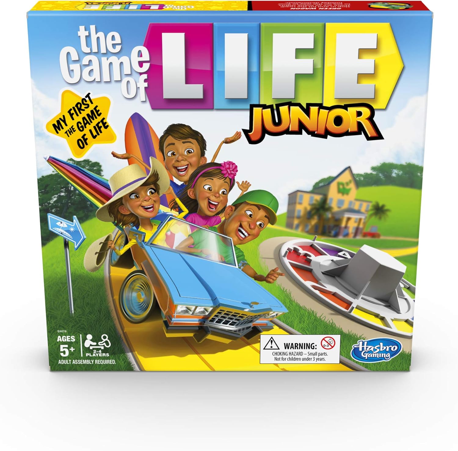 Hasbro The Game of Life Junior Board Game – Kids Family Vacation Edition