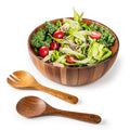 BF BILL.F Acacia Wood Salad Bowl Set | 30cm Large 3-Piece Serving Set