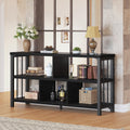 IBF 5 Cube Storage Organizer Bookshelf Low Bookcase 120cm Black Oak - image 1