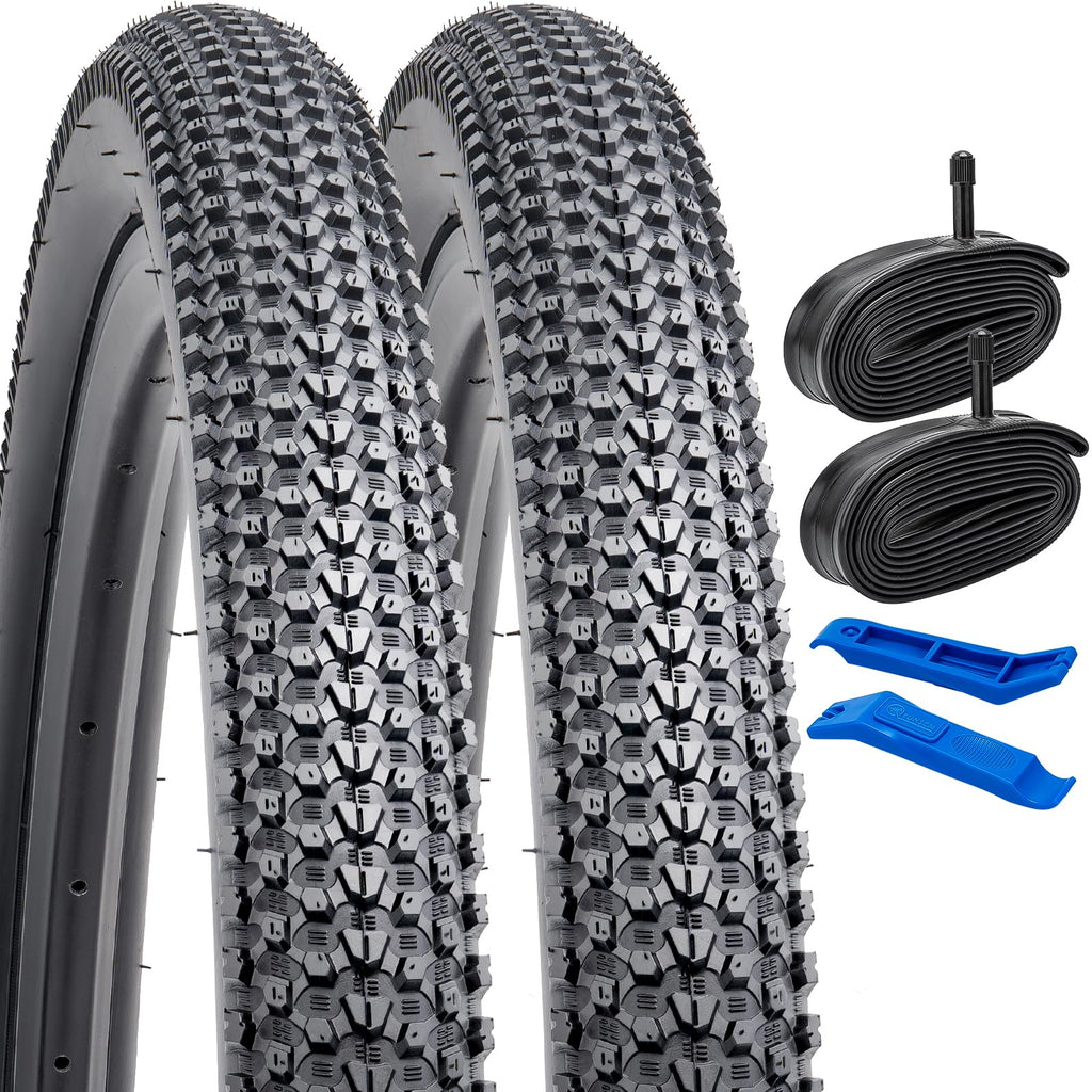 YunSCM 24x1.95 MTB Bike Tyres and Tubes Set | 2-Pack Foldable Off-Road Tires