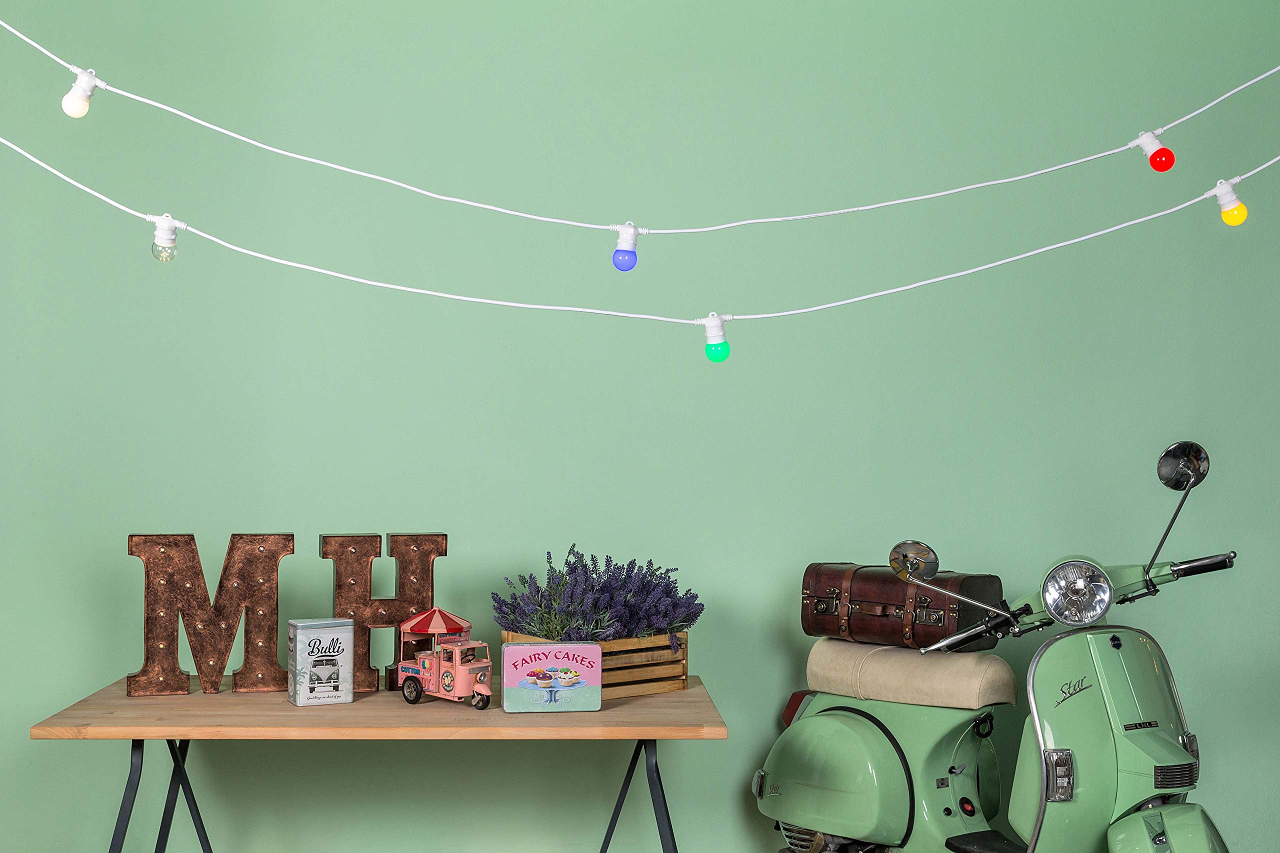 Amarcords White Outdoor Festoon Lights - 12.5m E27 String Lights
