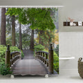 Japanese Garden Shower Curtain | Waterproof Polyester Fabric