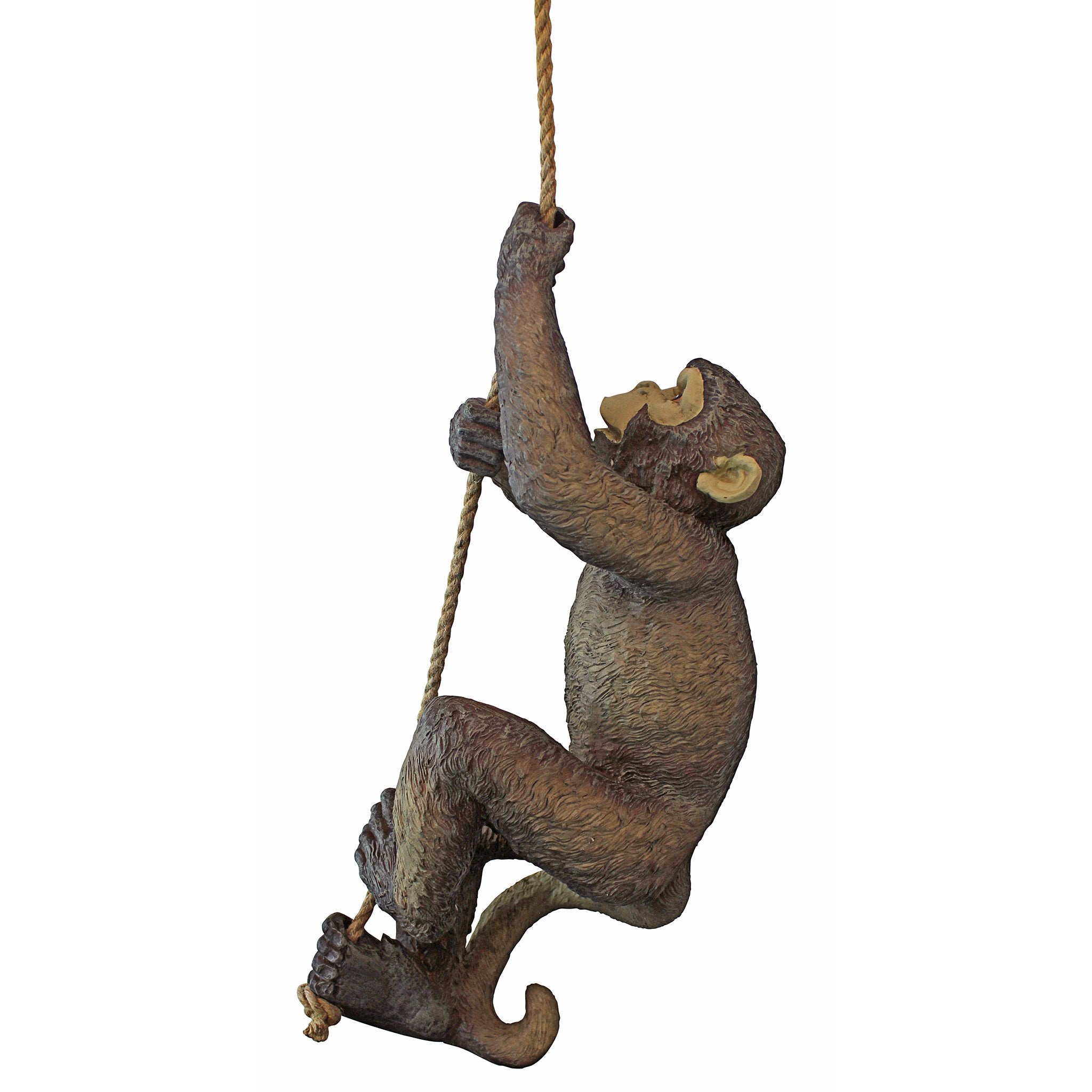 Design Toscano Makokou Climbing Monkey Sculpture – Hand-Painted Resin
