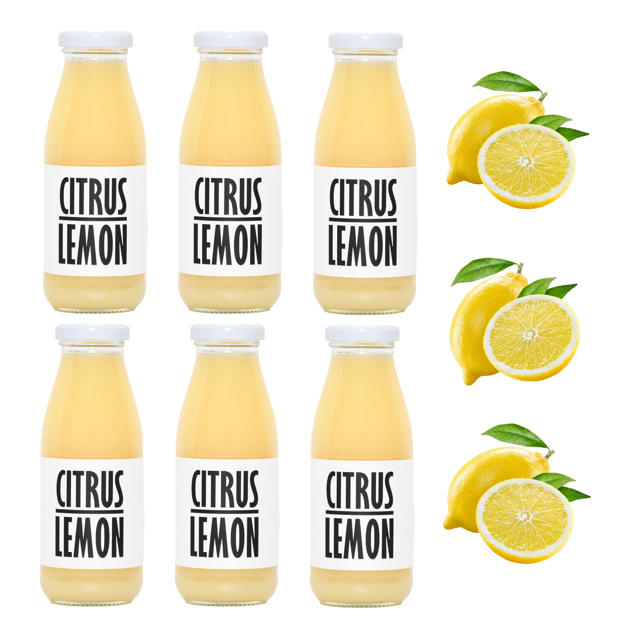 Pressuice Pure Lemon Juice NFC - 6 Pack x 250ml Cold Pressed Drink