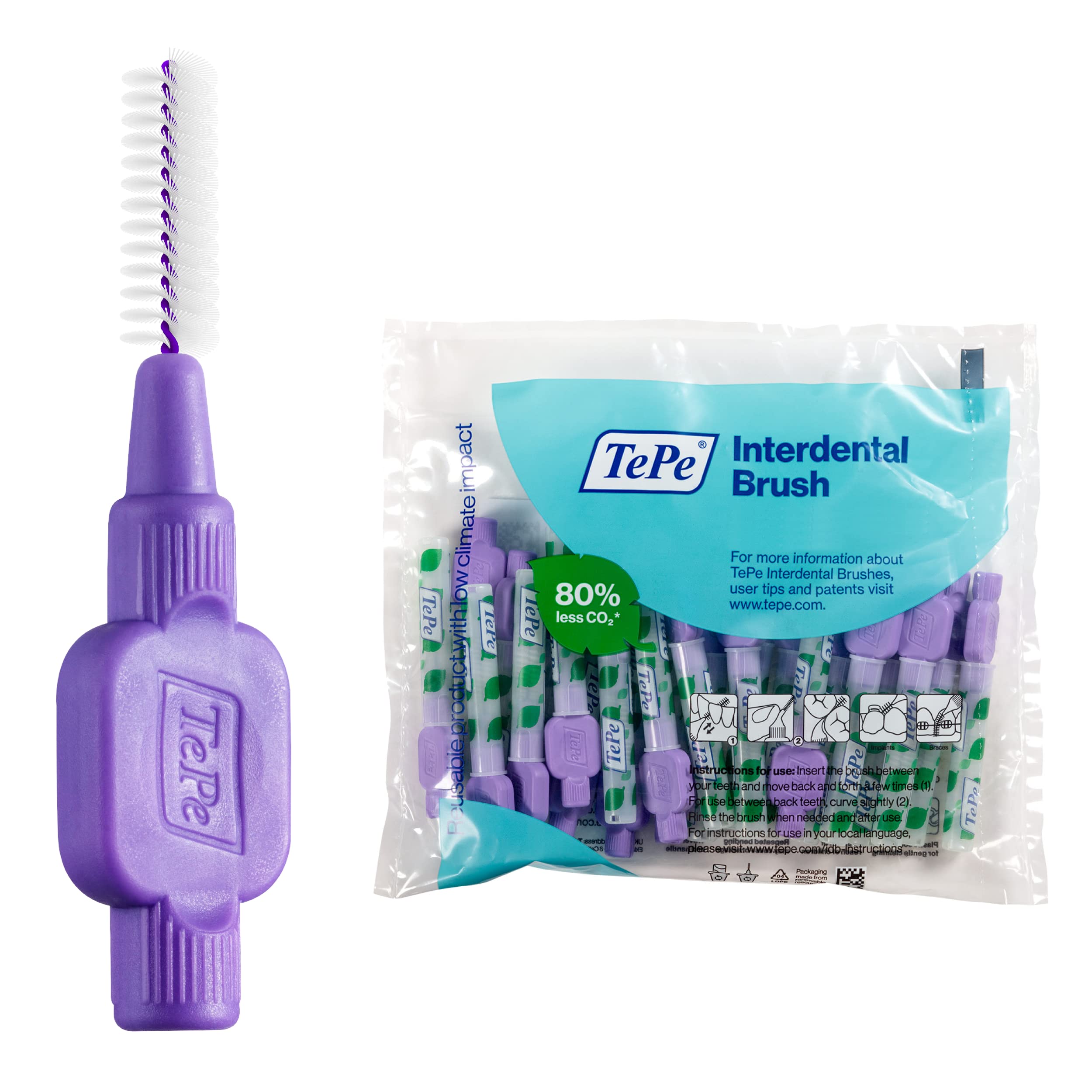 TePe Original Interdental Brushes 1.1mm Purple - Oral Care (25 Pack)