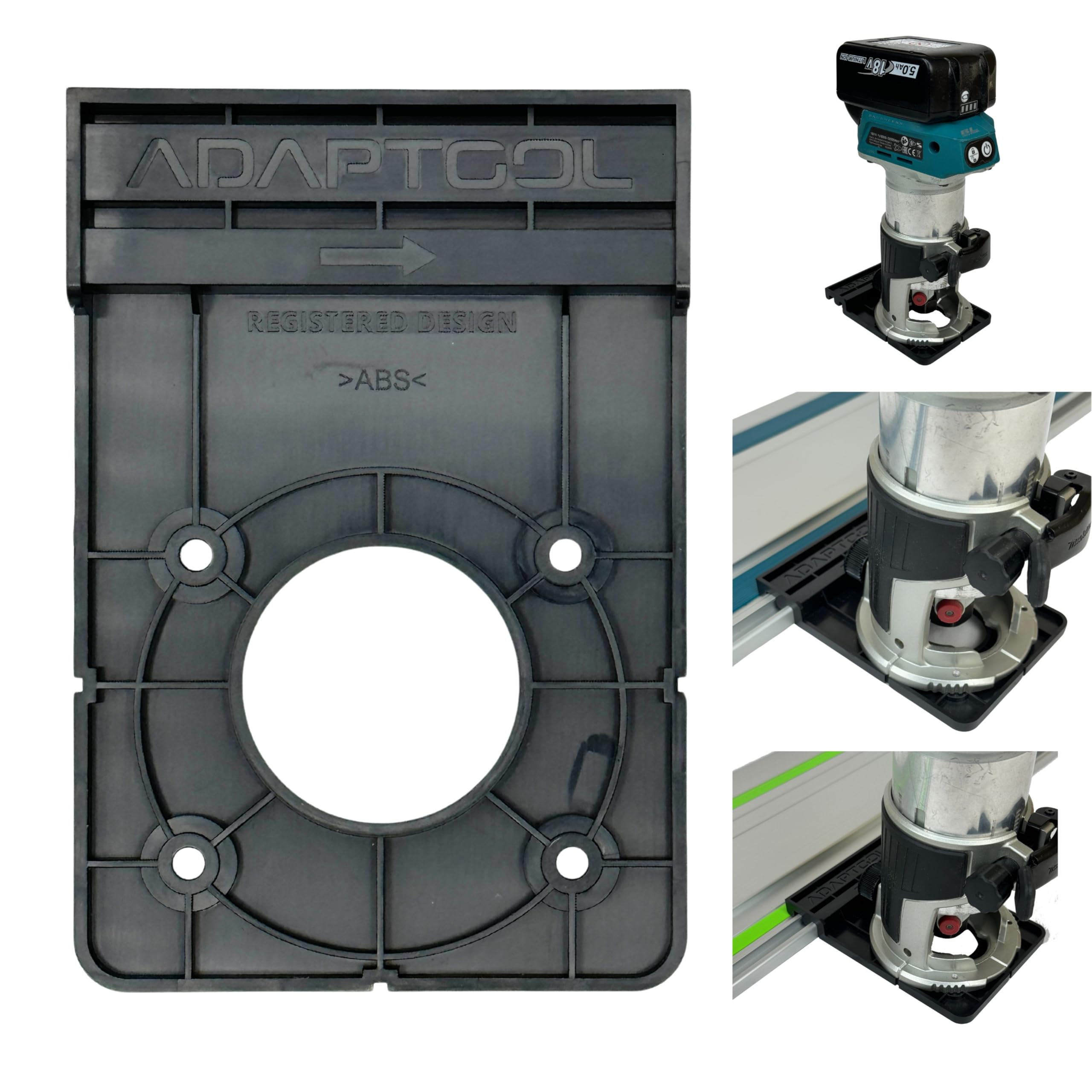 Router Guide Rail Adaptor for Makita Trimmer & Track Saw