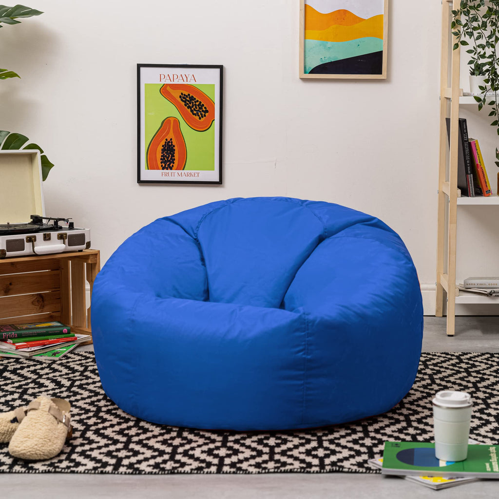 Bean Bag Bazaar Outdoor Bean Bag Chair | Water Resistant - Blue