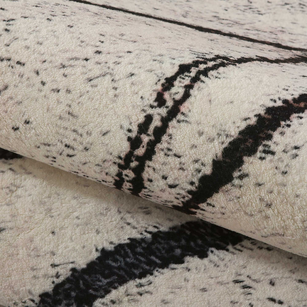 Calore Modern Abstract Area Rug – Non-Slip Short Pile Beige Carpet