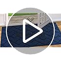Biscpro Indoor Door Mat – Washable Non-Slip Dirt Trapper Rug, Blue