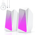 SOULION C30 Bluetooth PC Speakers – 2.0 Stereo USB Powered LED Gaming