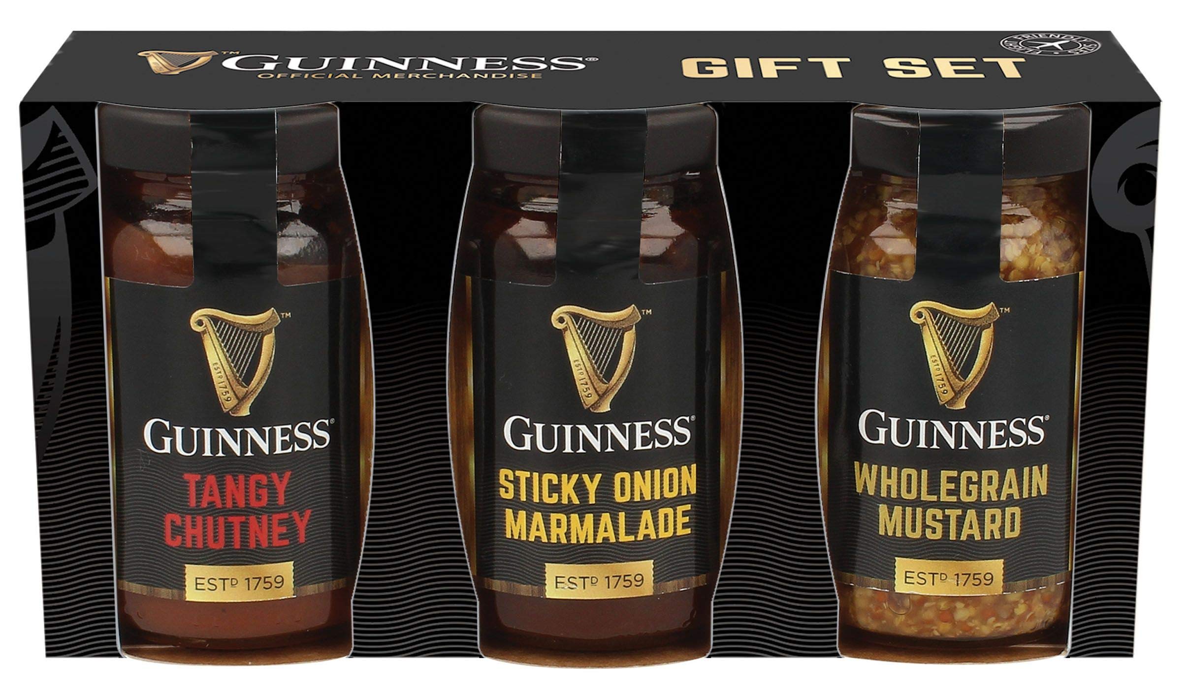 Guinness Infused Condiment Gift Set – Onion Marmalade, Chutney & Mustard