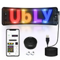 AI Voice Devil Eyes Light – Flexible IP66 LED Sign for Cars