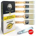 Nicholas Jack 5-Piece Synthetic Paint Brush Set for Interior & Exterior